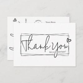 Cartão De Informações Código QR de Script Moderno Simples, Obrigado