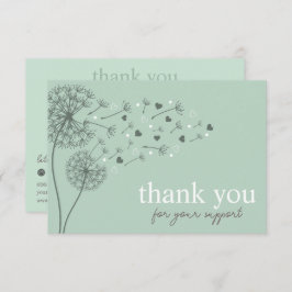 Cartão De Informações Código QR de Script Moderno Verde, Obrigado Empres