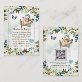 Cartão De Informações Código QR de Solicitação de Poema de Bebê do Pilot