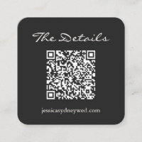 Código QR Detalhes do Casamento do Script Branco P