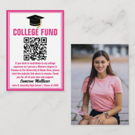 Cartão De Informações Código QR do Fundo da Faculdade de Fotos do Forman