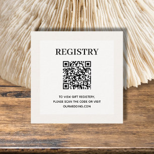 Cartão De Informações Código QR do Registro de Casamento