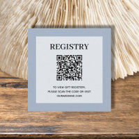 Código QR do Registro de Casamento Dusty Blue