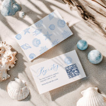 código QR do registro de casamento Seashell