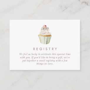 Cartão De Informações Código QR do Registro de Chá Baby Shower
