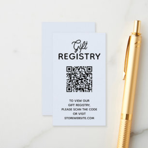 Cartão De Informações Código QR do Registro de Chás de Bebê Menino Chic