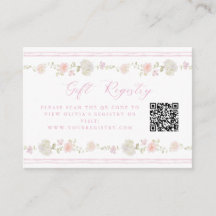 Código QR do Registro de Presentes Florais Vintage
