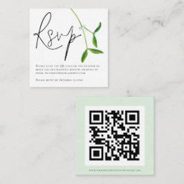 Cartão De Informações Código QR do Script de Visca com Minimalista para