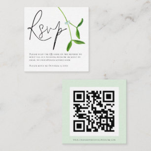 Cartão De Informações Código QR do Script de Visca com Minimalista para