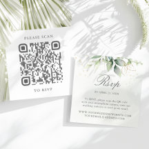 Código QR do Site de Casamento com Eucalipto RSVP