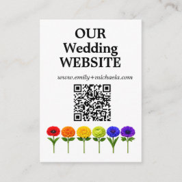 Cartão De Informações 🌈 Código QR do Site de Casamento Florescer Junt