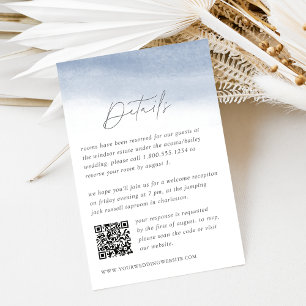 Cartão De Informações Código QR dos Detalhes do Casamento de Ocultação d