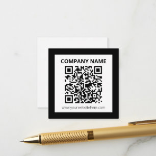 Cartão De Informações Código QR editável e design simples personalizável