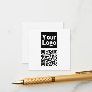 Cartão De Informações Código QR editável & Logotipo ou imagem da sua emp