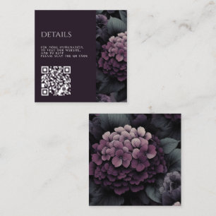 Cartão De Informações Código QR Floral Puro Moody