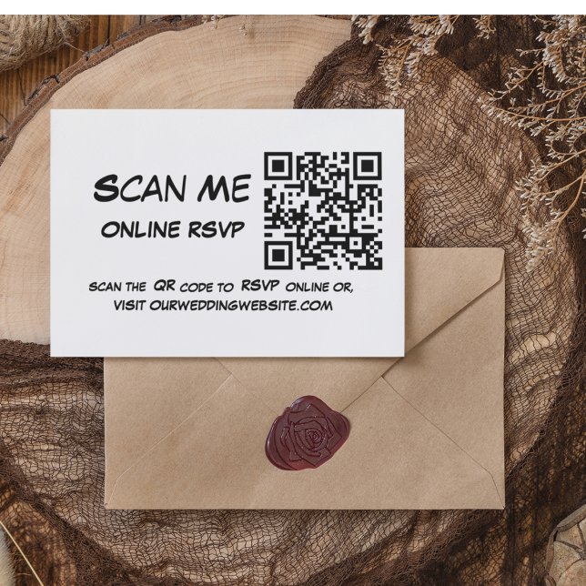 Cartão De Informações Código QR - Foto Preta e Branca (Criador carregado)