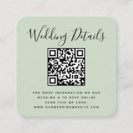 Cartão De Informações Código QR Foto RSVP