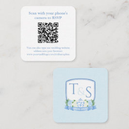 Cartão De Informações Código QR Hydrangea Ginger Jar Crest RSVP