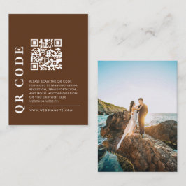 Cartão De Informações Código QR mínimo - Foto Detalhada do Casamento Cas