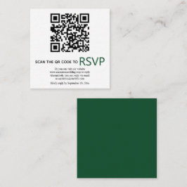 Cartão De Informações Código QR on-line RSVP casamento moderno do eseral