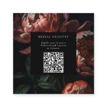 Código QR para Chá de Noiva com Florais Sombrios