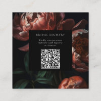 Código QR para Chá de Noiva com Florais Sombrios