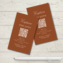 Cartão De Informações Código QR para Compartilhar Fotos do Casamento Cap