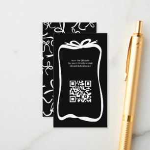 Cartão De Informações Código QR PERSONALIZADO do Chá de panela da Faixa 