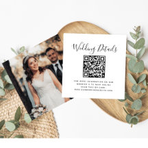 Código QR Resposta de Casamento Minimalista
