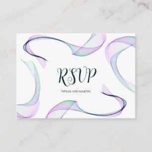 Cartão De Informações Código QR roxo de amostra RSVP