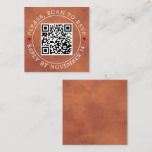 Código QR RSVP, casamento de terracotta manchado n