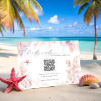 Código QR RSVP de Casamento de Algas Marinhas Subm