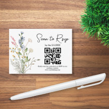 código qr rsvp flores silvestres casamento botânic