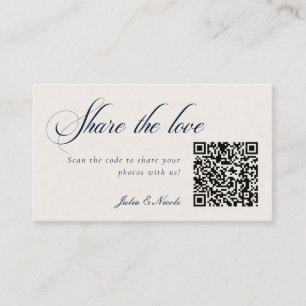 Cartão De Informações Código QR URL de Link de Casamento Compartilhar Am