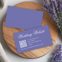 Cartão De Informações Código QR Violeta Caligrafia Roxo Site de Casament