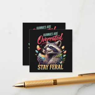 Cartão De Informações Coelhinhos São Superestimados Fique Feral