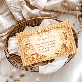 Cartão De Informações Coffee Lover Baby Shower Books for Baby