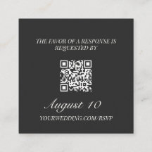 Colar Ilustrado com QR Code de RSVP de Casamento M