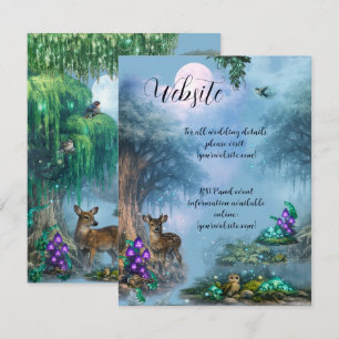 Cartão De Informações Coleção de Casamento Elegância Bioluminescente do