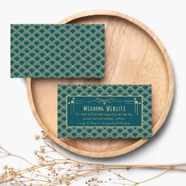 Cartão De Informações Coleção de Casamentos Art Deco Gatsby, de 1920