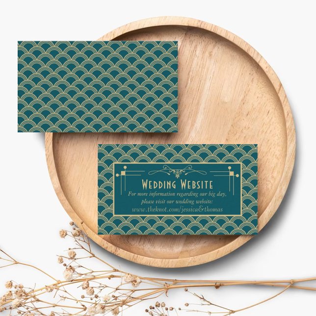 Cartão De Informações Coleção de Casamentos Art Deco Gatsby, de 1920 (Criador carregado)