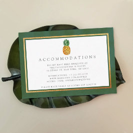 Cartão De Informações Coleção de Casamentos de Abacaxi Tropical