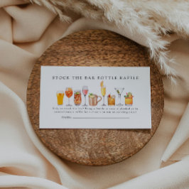 Cartão De Informações Coloque O Tíquete Do Chá Do Casal Do Bar