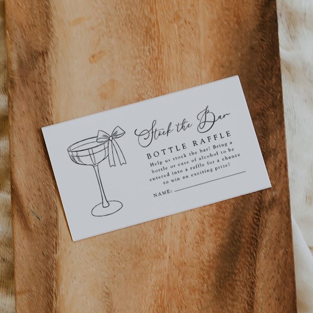 Cartão De Informações Coloque O Tíquete Do Chá Do Casal Do Bar (Criador carregado)