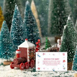 Cartão De Informações Colorful Winter Books For Baby Shower 