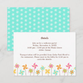 Cartão De Informações Colorida Pinroda Themed Wedding