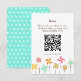 Cartão De Informações Colorida Pinroda Themed Wedding