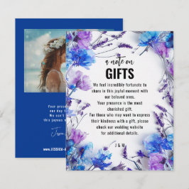 Cartão De Informações 💍Com Foto Cornflower Dreams Conjunto de Casamento