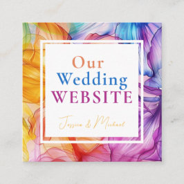 Cartão De Informações ❤️Com QR + Endereço do Site Ethereal Bloom