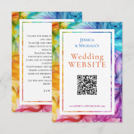 Cartão De Informações ❤️ com QR + endereço do Web site Bloom Eteal
